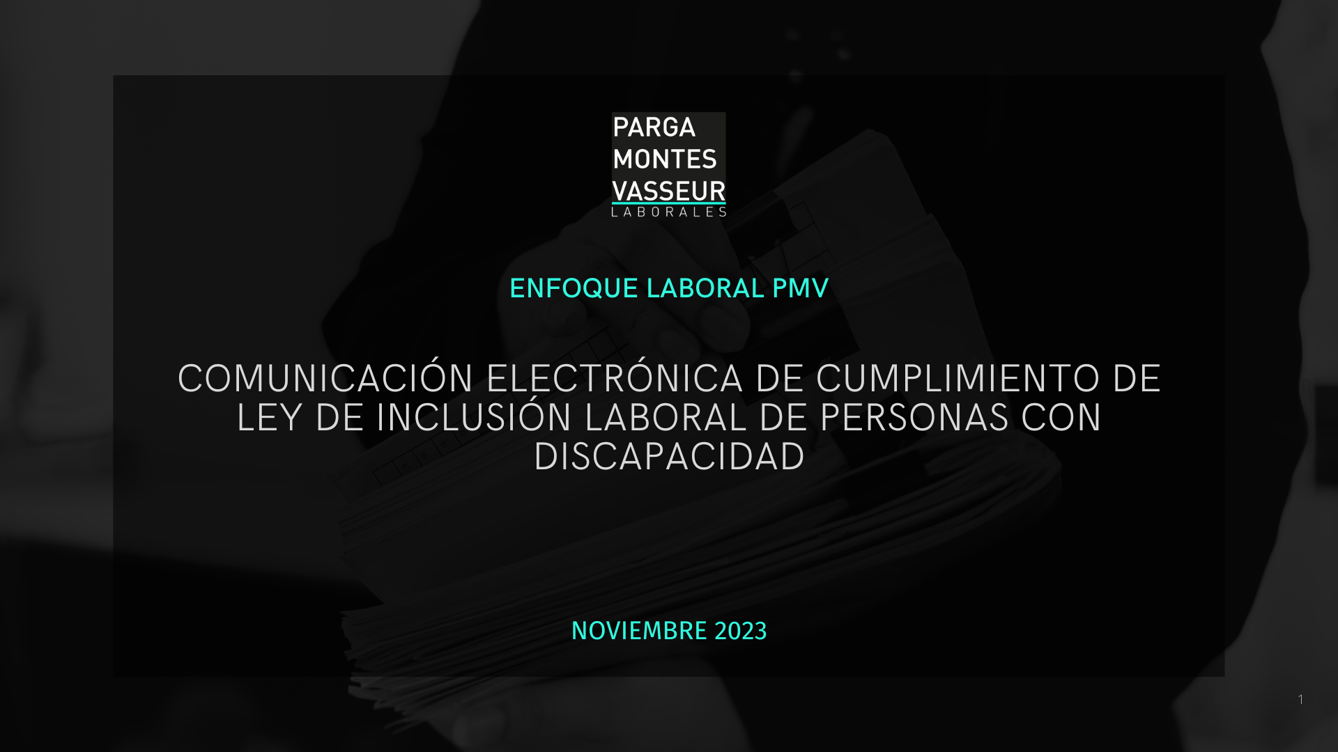 Comunicación electrónica de cumplimiento de ley de inclusión laboral de personas con discapacidad