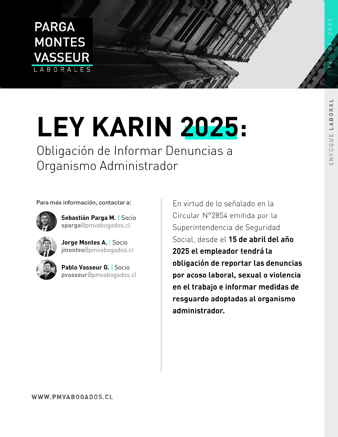 Ley Karin: Obligación de Informar Denuncias a Organismo Administrador