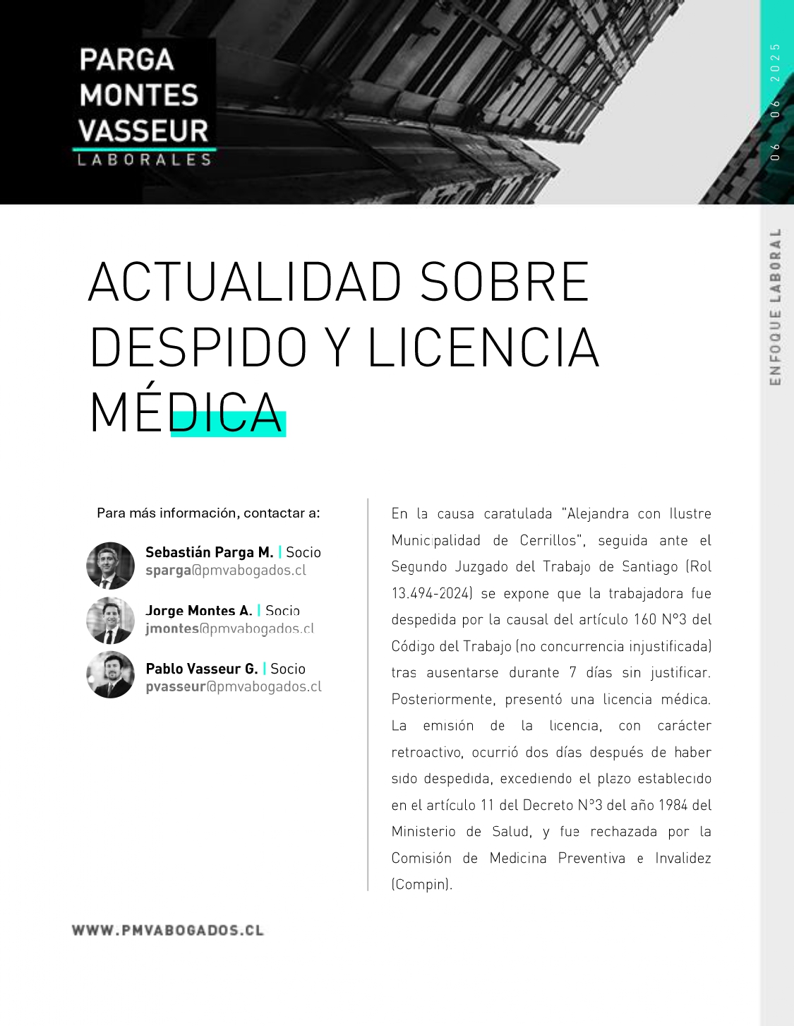 Actualidad sobre despido y licencia médica