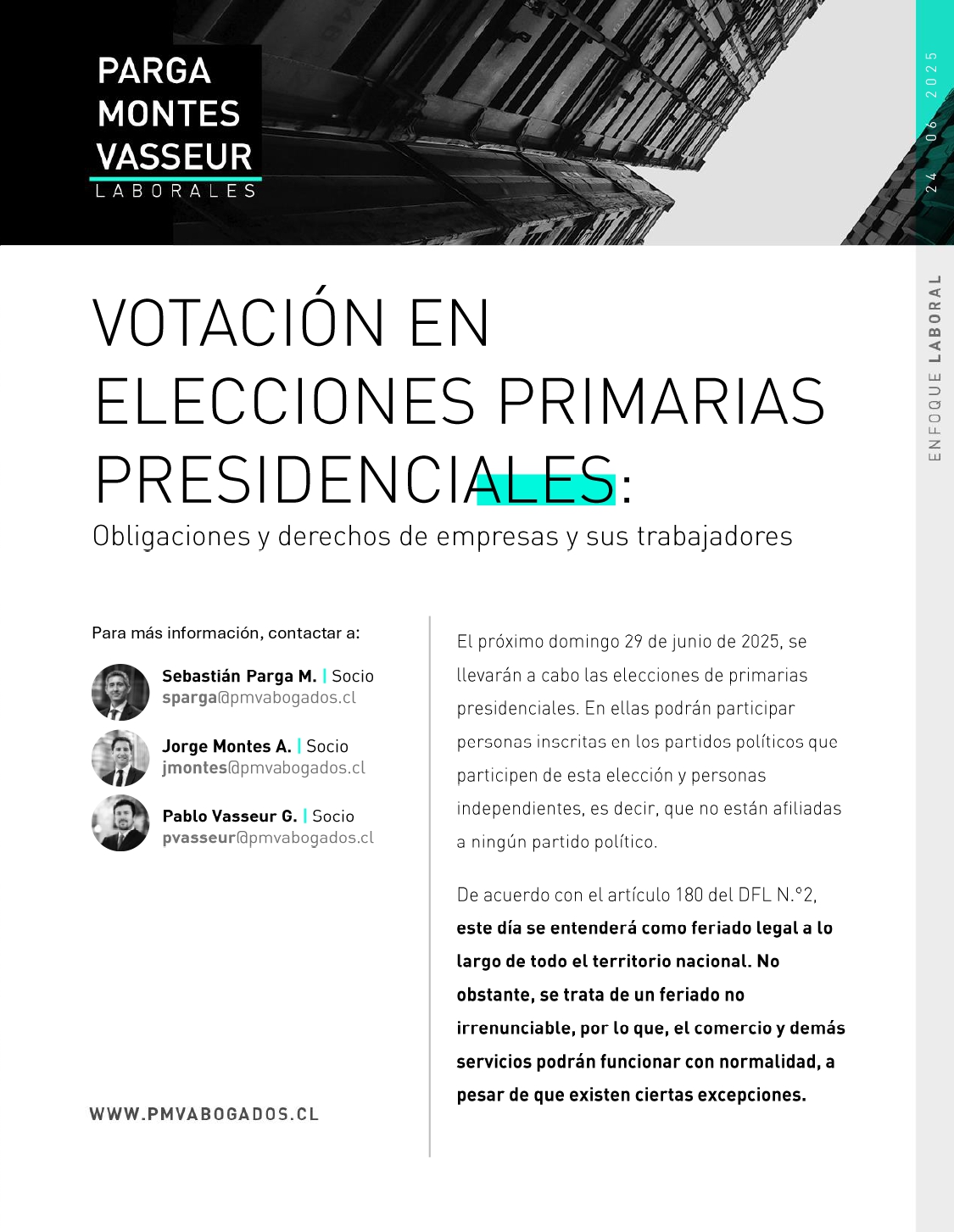 Votación en elecciones primarias presidenciales: obligaciones y derechos de las empresas y sus trabajadores