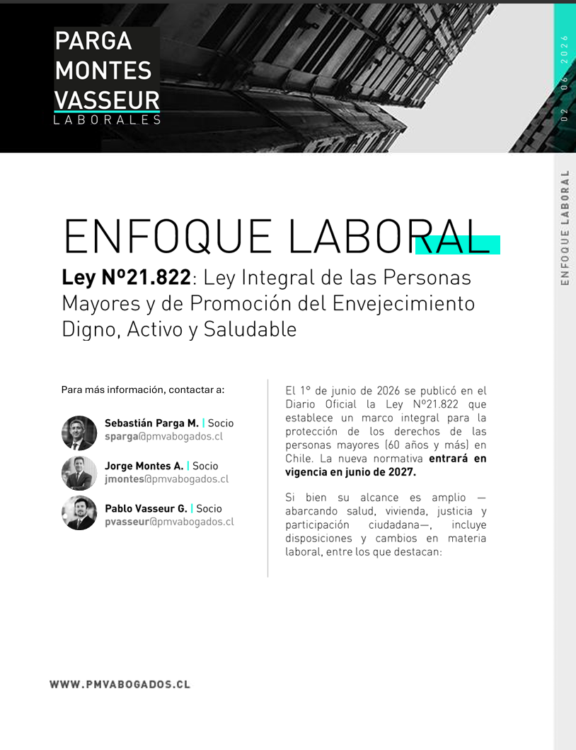 Ley Nº21.822: Ley Integral de las Personas Mayores y de Promoción del Envejecimiento Digno, Activo y Saludable.