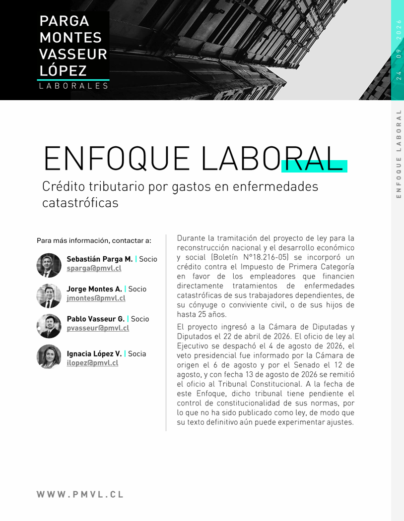 Crédito tributario por gastos en enfermedades catastróficas